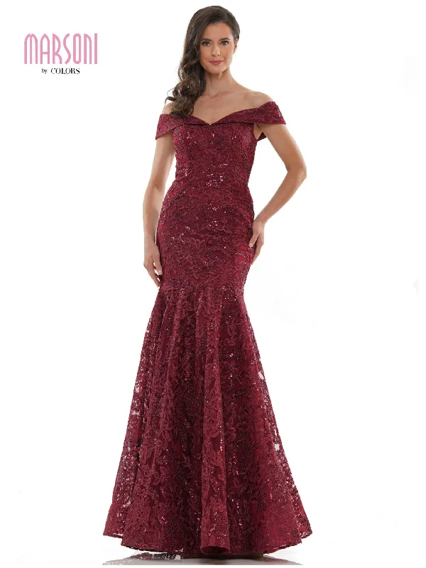 Special Occasion Wear Marsoni Long Formal Fitted  Lace Long Gown 1118