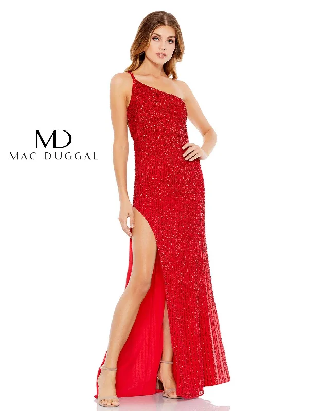 Trend Leading Collection Mac Duggal 10711 Prom Long One Shoulder Sexy Dress