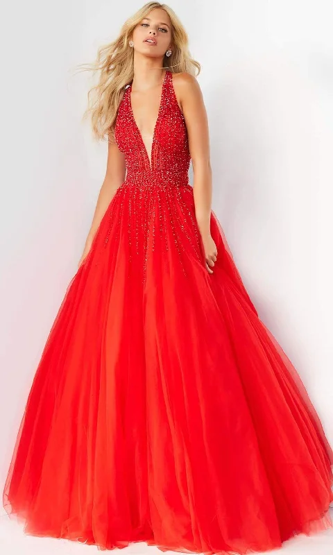 Special Offers, Don't Miss Jovani - 06598 Beaded Sleeveless Halter Ballgown