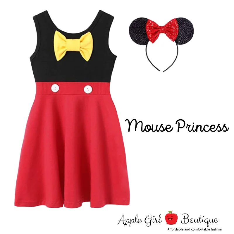 Casual Chic for Women Mouse Princess Dress and Ears for Girls