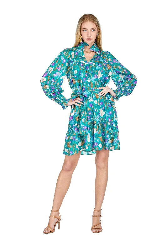 Special Occasion Wear BELTED FLORAL DRESS