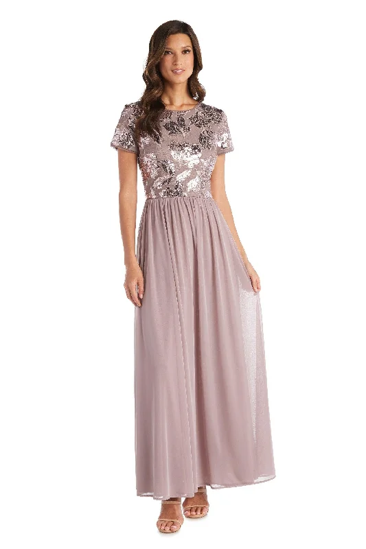 Flash Sales This Week R&M Richards 7058P Long Formal Petite Sequins Dress Sale