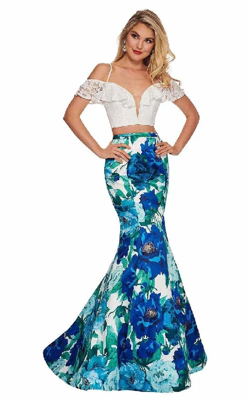 Mega Sales Rachel Allan Prom Long Two Piece Floral Dress 6449