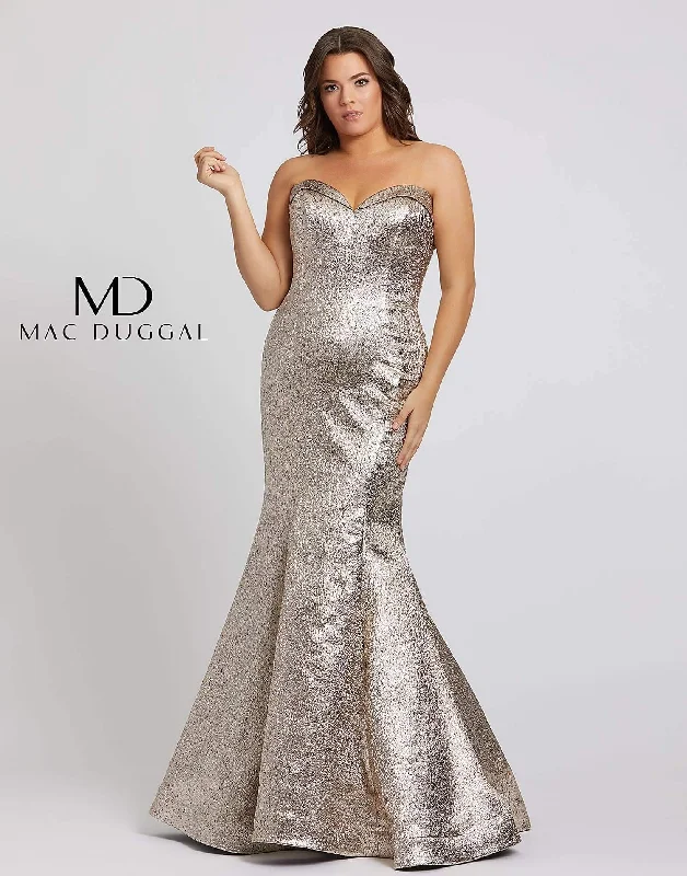 Crazy Discounts, Hurry Up Mac Duggal 67230 Fabulouss Strapless Plus Size Long Prom