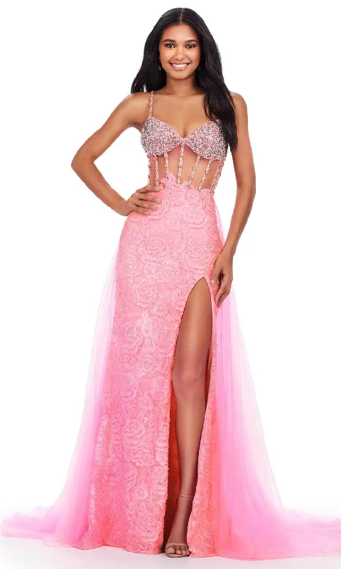 Additional Time-Limited Offers Ashley Lauren 11517 - Beaded Sleeveless Prom Gown