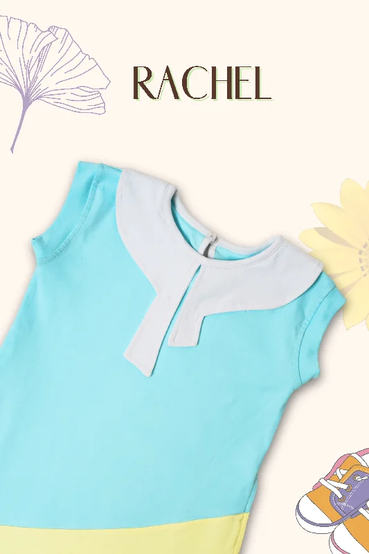 Exclusive Online Sale Girls Rachel Summer Knit Dress - Blue & Yellow