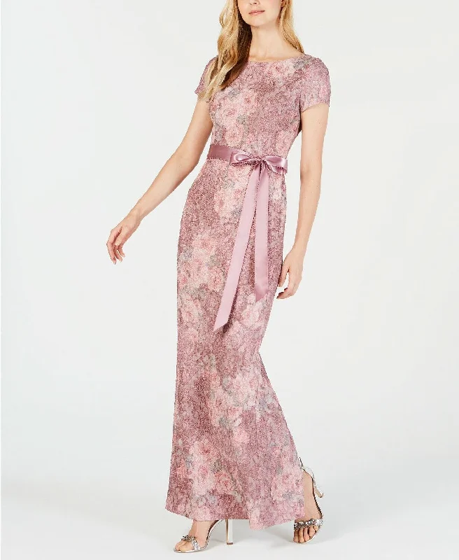 Elegant Attire For The Modern Lady 4 - adrianna papell pink floral embroidered gown