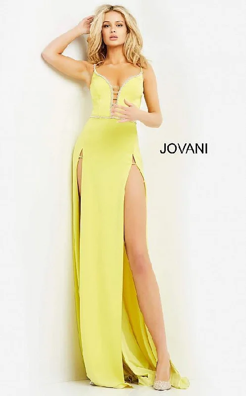 Enjoy Discount Jovani 06557 Prom Long Spaghetti Strap Formal Dress