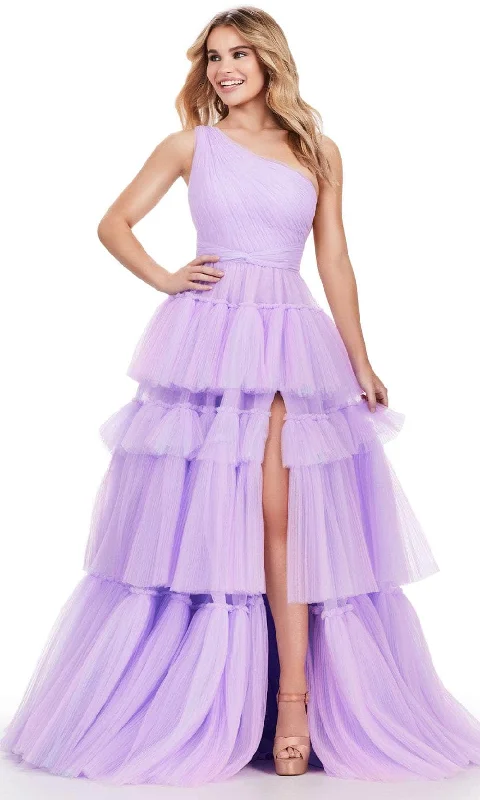 Huge Price Cut Ashley Lauren 11619 - One-Sleeve Ruched Detail Ballgown