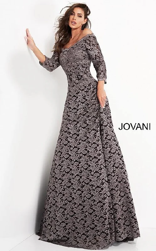 Versatile Wardrobe Essentials Jovani 03357 Long Off the Shoulder Formal Dress