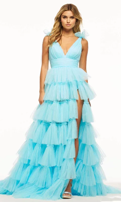 Affordable Online Boutique Sherri Hill 56066 - Bow Off Shoulder Sleeve Gown