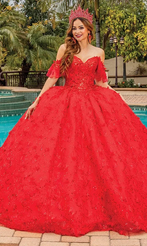 Women's Clothing Sale Dancing Queen 1849 - Glittered Off Shoulder Ballgown