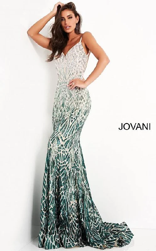 Bold Fashion Jovani 06450 Prom Long Sexy Spaghetti Strap Dress