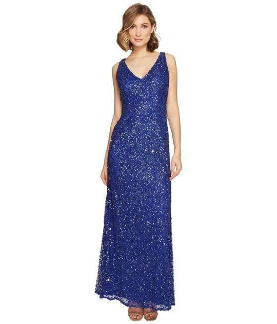 Premium Fashion Adrianna Papell AP091920030 Prom Long Sleeveless Formal Dress