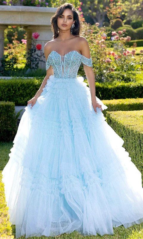 Women’s Trendy Outfits Portia and Scarlett PS25303 - Corset Bodice Beaded Ballgown