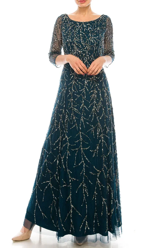 Trend Setting Wardrobe Aidan Mattox Long Formal Long Sleeve Dress MD1E204628