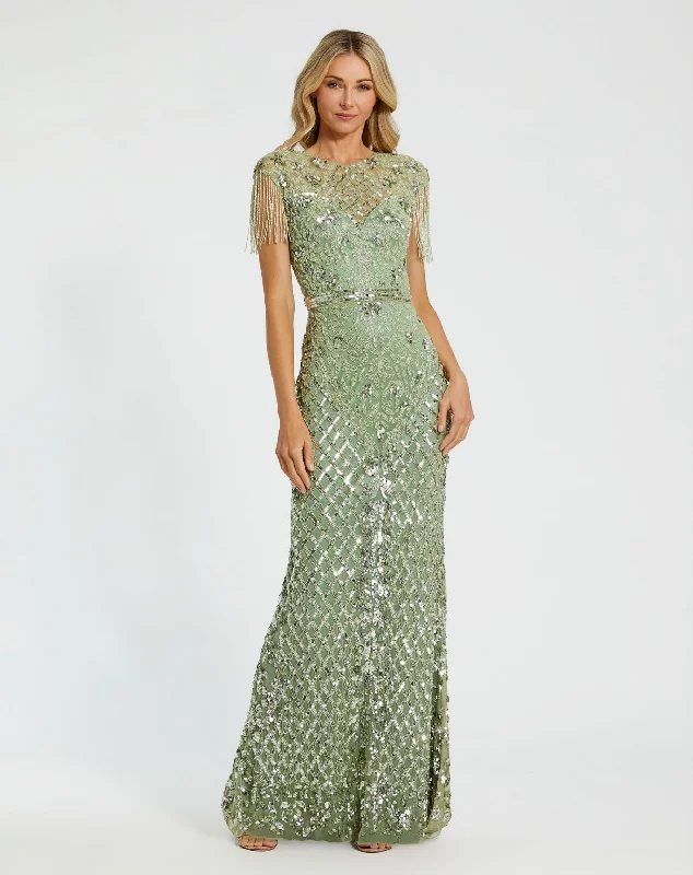 Explore What's New Mac Duggal 4908 Mother of the Bride Long Beaded Gown