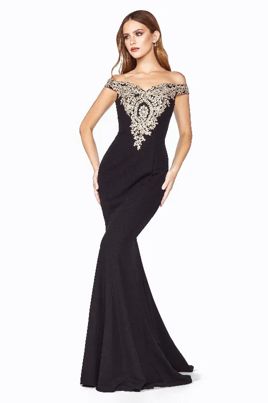 Trendy Aesthetics Cinderella Divine KV1051 Long Formal One Shoulder Fitted Prom Dress