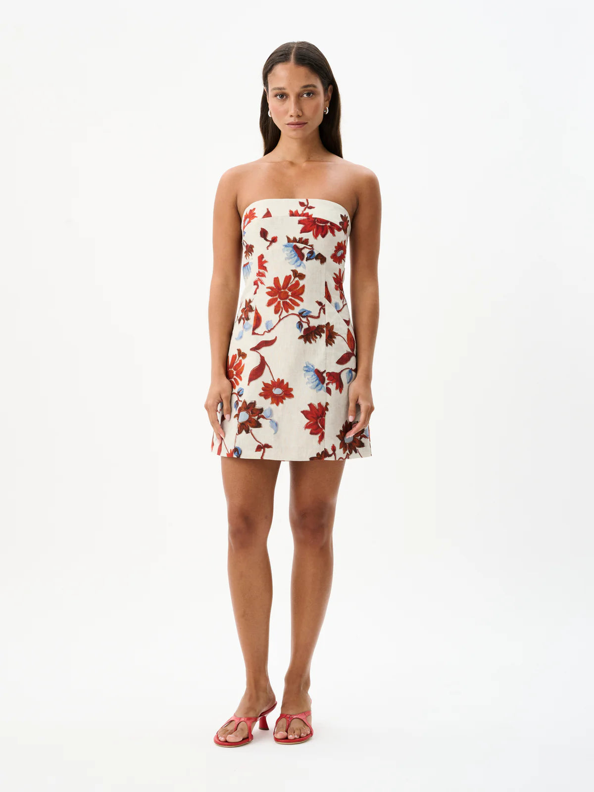 High End Fashion ALBA MINI DRESS | CACTUS BLOOM SAND