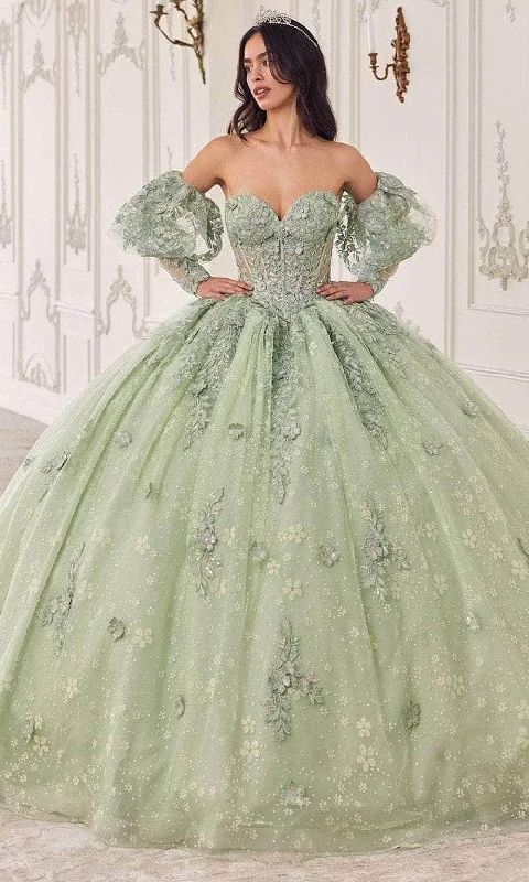 Relaxed Style Ladivine 15722 - Puff Sleeve Ballgown