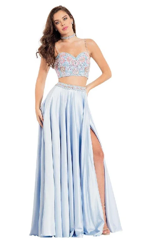 Women's Clothes Rachel Allan Long Two Piece Beaded Prom Dress 6083