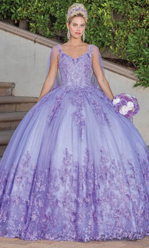 Sale On Clothing Dancing Queen 1746 - Butterfly Ornate Quinceanera Ballgown