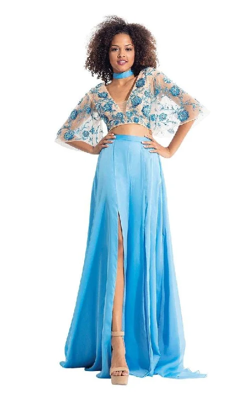 Women's Clothing Brands Rachel Allan Prom Long Two Piece Formal Dress 6157