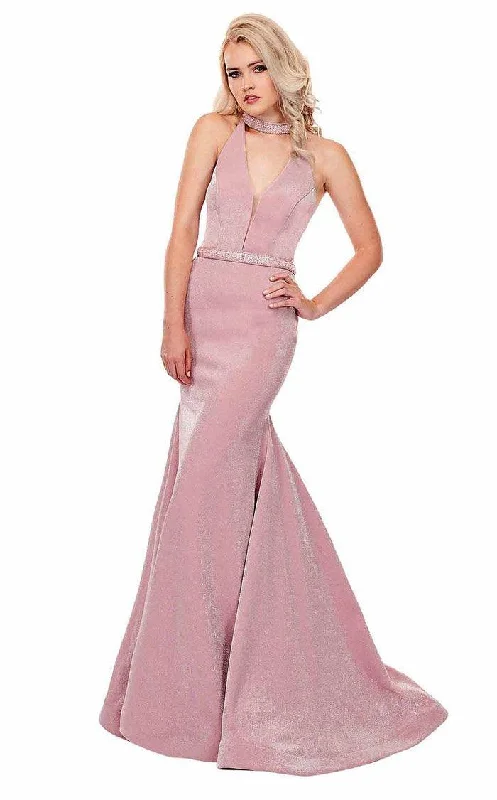 The Latest Trends Rachel Allan Prom Long Halter Mermaid Dress 6436