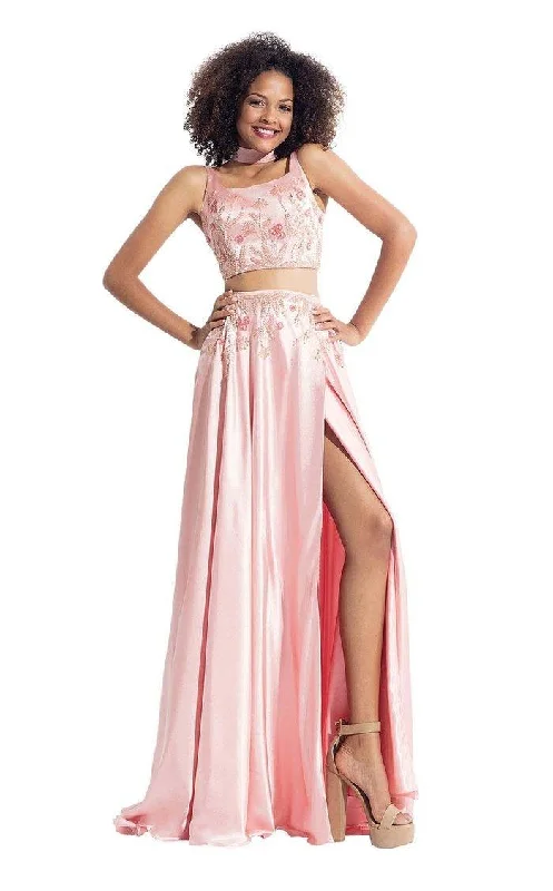 Premium Fabrics Rachel Allan Prom Long Two Piece Formal Dress 6150