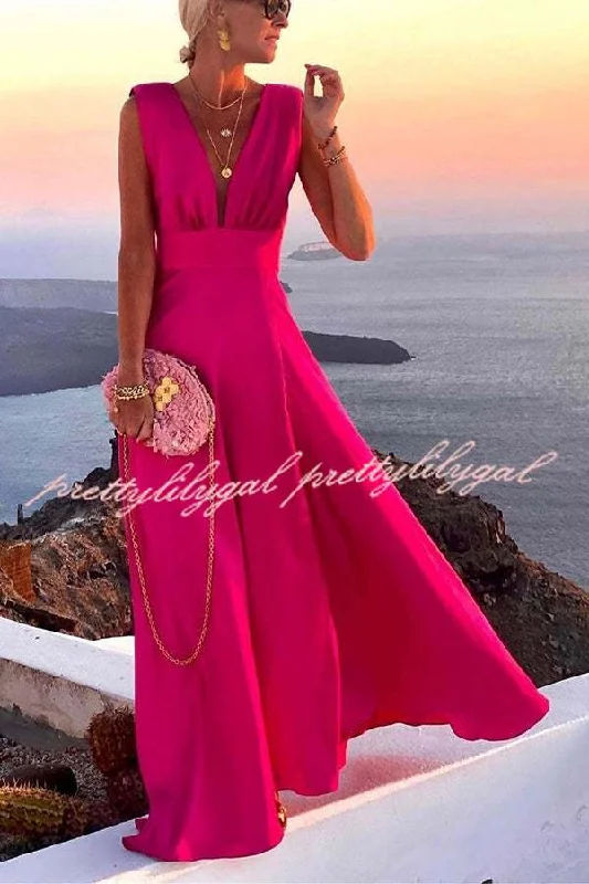 Fashion-forward Women’s Clothing Novel Romance V Neck Maxi Party Dress