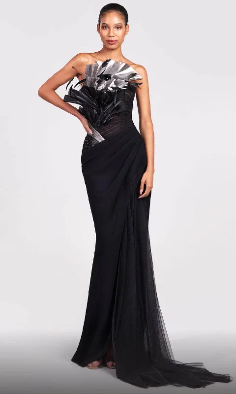 Clothing Woman MNM Couture G1800 - Metallic Crumbcatcher Evening Gown