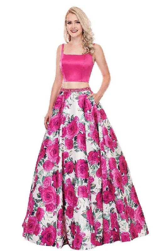 Casual Women’s Clothing Online Rachel Allan Prom Long 2 Piece Floral Ball Gown 589