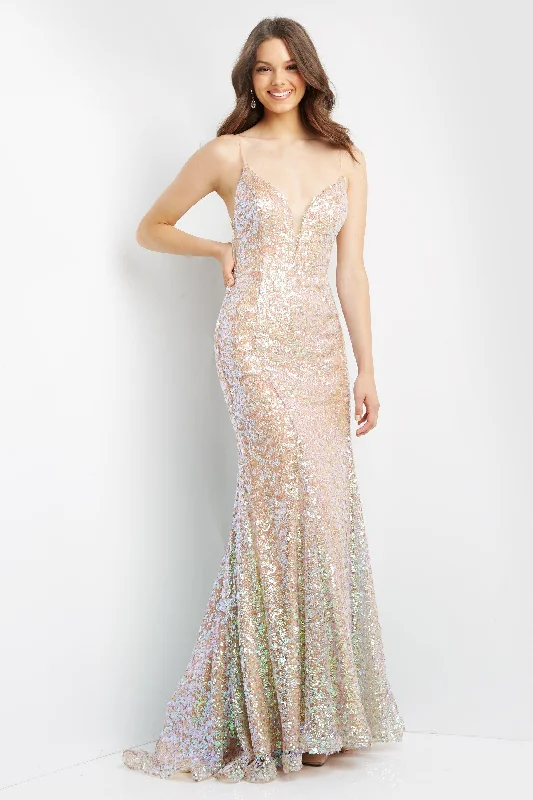 Sophisticated Outfits Jovani 07594 Embellished Long Prom Dress