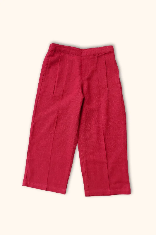 Clothing Woman Girls 100% cotton pleated pants