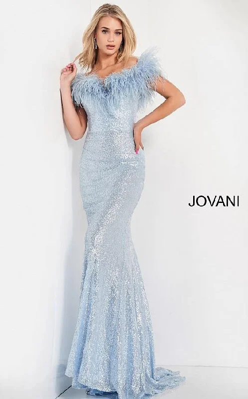 Classic Women's Fashion Jovani 06166 Prom Long Off Shoulder Formal Dress