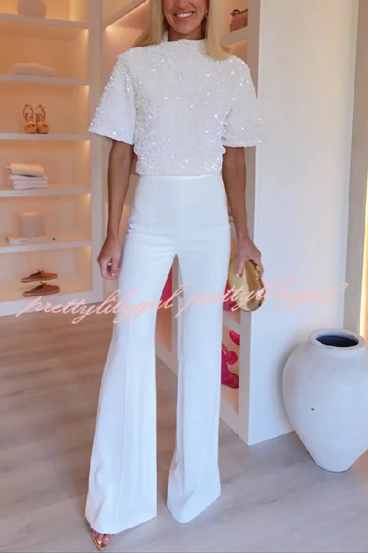 Women’s Evening Wear Invite Only High Waist Stretch Flared Pants