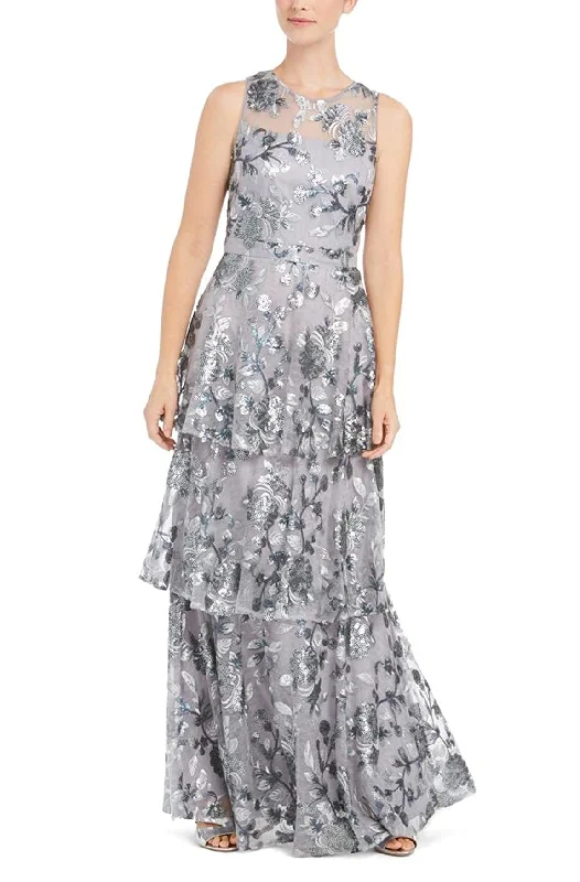 Chic Wardrobe Essentials 10 - calvin klein silver metallic floral gown