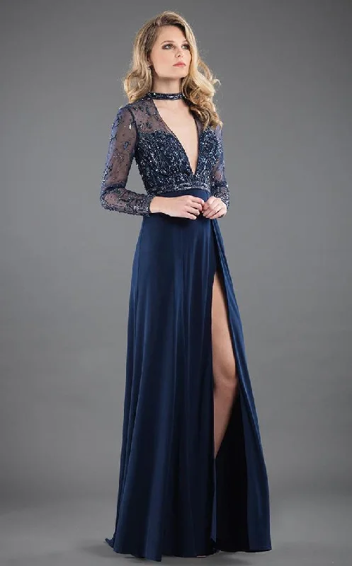 Exclusive Discount Rachel Allan Long Sleeve Formal Fitted Dress 8285