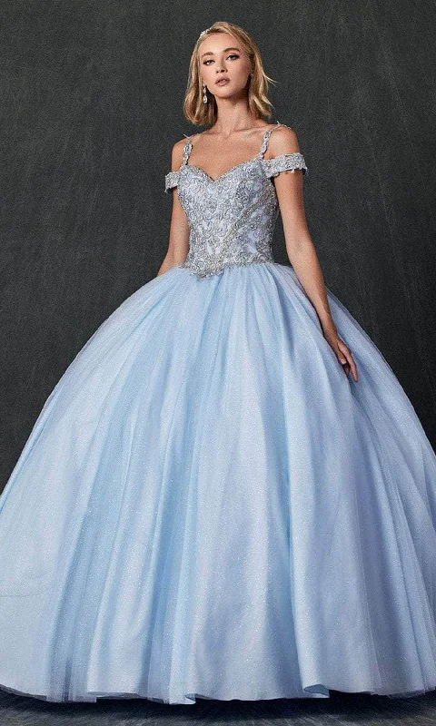 Graceful Fashion Juliet Dresses 1430 - Cold Shoulder Beaded Quinceanera Gown