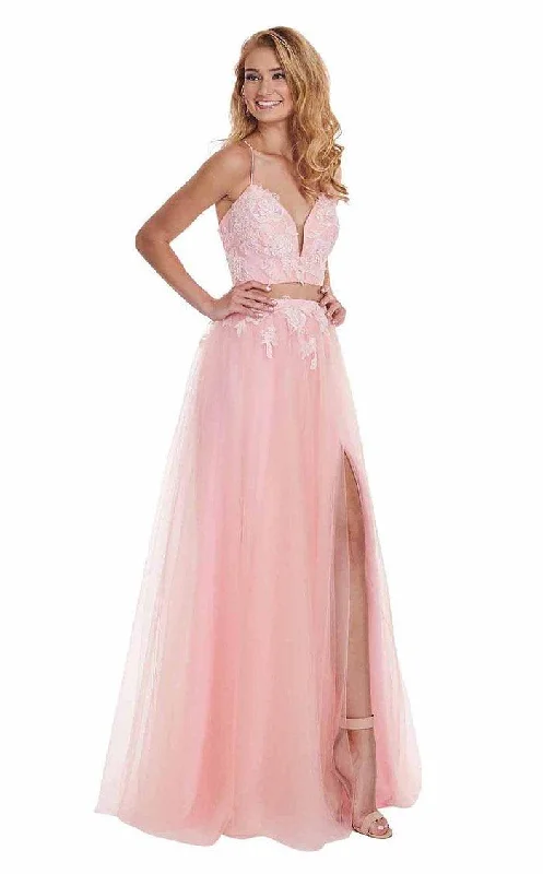 Top Deals Rachel Allan Long Two Piece Prom Formal Dress 6466