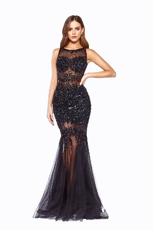 Snag Fabulous Fashion Bargains Cinderella Divine JC4199 Long Formal Beaded Evening Prom Dress