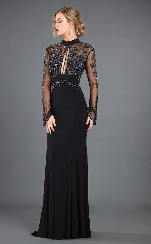 End of Season Sale Rachel Allan Long Sleeve Fitted Formal Dress 8266