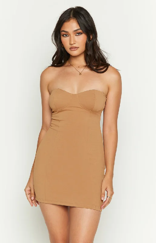 Must-Have Styles Charm Brown Mini Dress