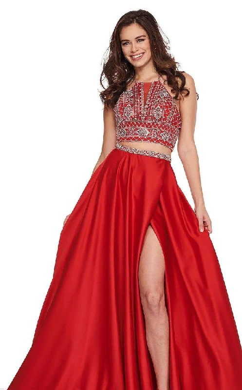 Seasonal Women’s Fashion Trends Rachel Allan Prom Long Halter Formal Dress 6497