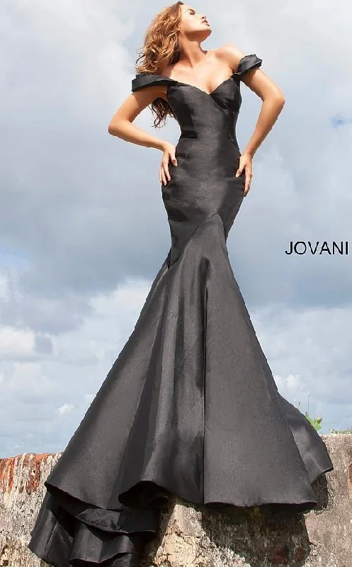 Vibrant Femme Fashion Jovani 02359 Prom Long Off Shoulder Mermaid Dress