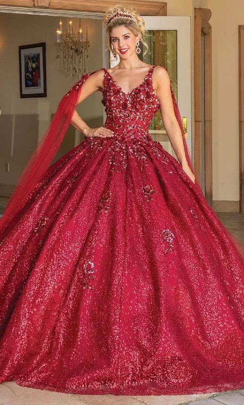 Trendy Boutiques Online Dancing Queen 1764 - Embellished V-Neck Ballgown