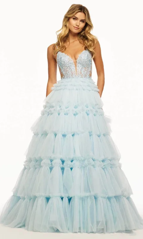 Buy More, Save More Sherri Hill 56102 - Plunging Ruffle Ballgown