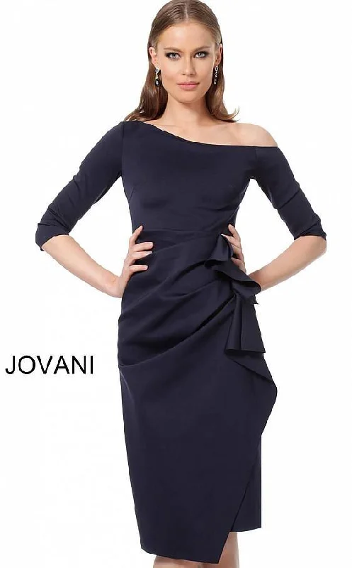 Premium Fashion Jovani 1035 Short Off the Shoulder Cocktail Dress