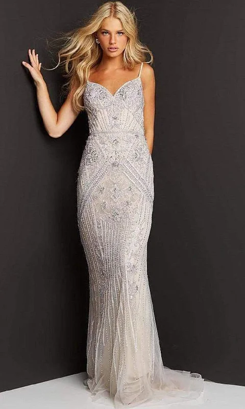 Embrace New Fashion Jovani - 06678 Formal Beaded Column Gown