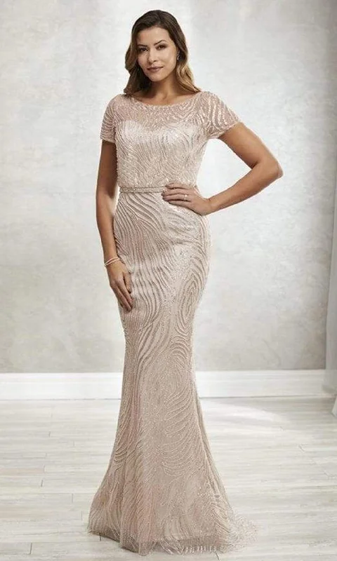 Extreme Clearance Deals Christina Wu Elegance - Illusion Bateau Lace Overlay Mermaid Gown 17925 - 1 pc Rose Gold In Size 10 Available